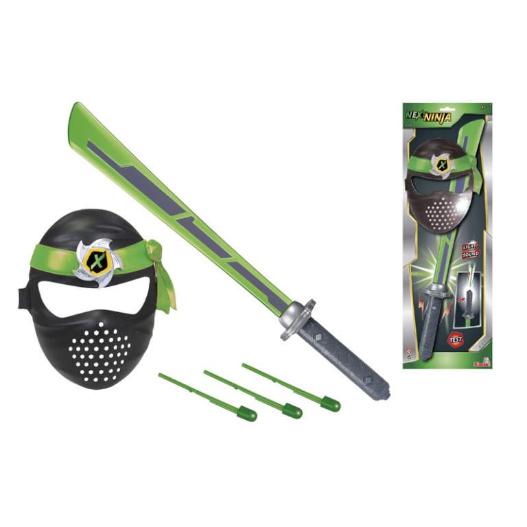 8042238 Ігровий набір зброї Некст Ніндзя з мечем зі звук. та світл. ефектом, маскою та трьома м'якими дротиками 8042238 Ігровий набір зброї Некст Ніндзя з мечем зі звук. та світл. ефектом, маскою та трьома м'якими дротиками