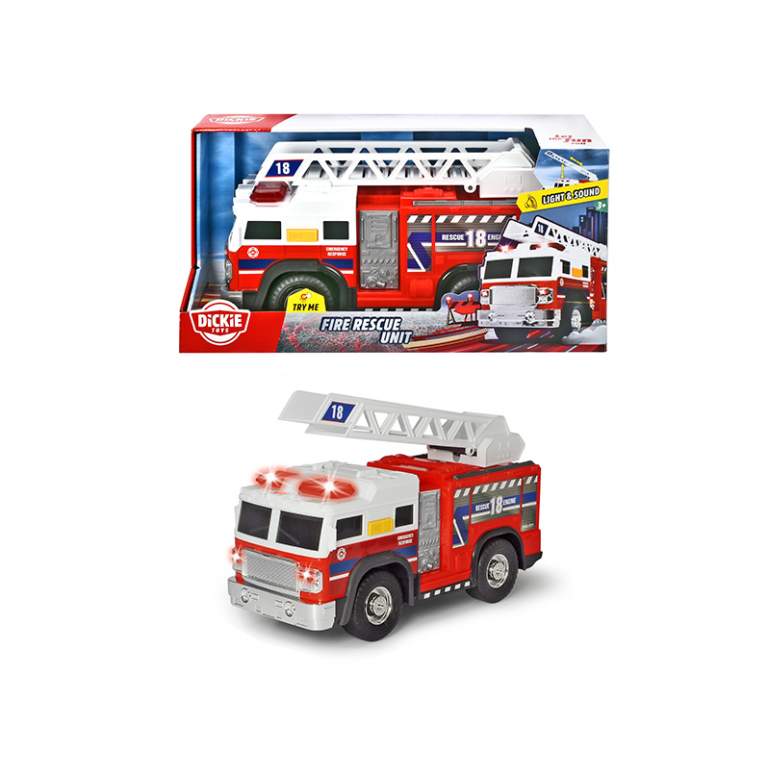 3306016 Пожежна машина "Рятувальники" з висувною драбиною, звук. та світл. ефектами, 30 см, 3+