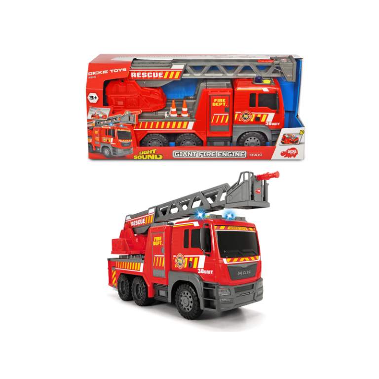 3719017 Пожежна машина «MAN», з драбиною 55-71 см, зі звук. та світл. ефектами, 54 см, 3+