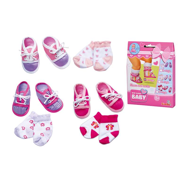 5560844 Аксесуари для пупса, взуття та шкарпетки, 4 види, 3+ 5560844 Аксесуари для пупса, взуття та шкарпетки, 4 види, 3+